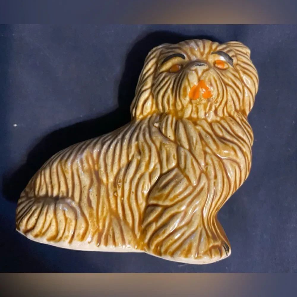 Vintage Ceramic Pekingese handmade in Brazil